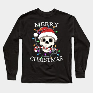 Merry Christmas Skull Skeleton Long Sleeve T-Shirt